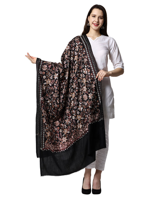 Women's Aari Embroidery Wool Shawl